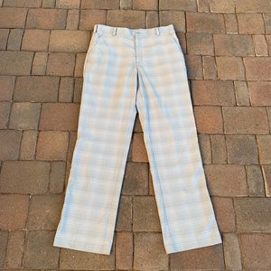 Nike Golf Mens 32x32 Gray Plaid Flat Front